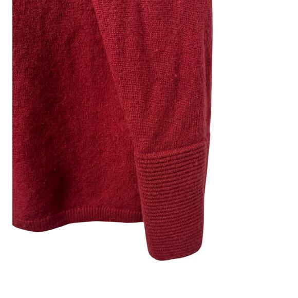 VINCE. Structured Wool-Cashemere Blend Red Oversized Pullover Women's Size Small - Picture 5 of 8